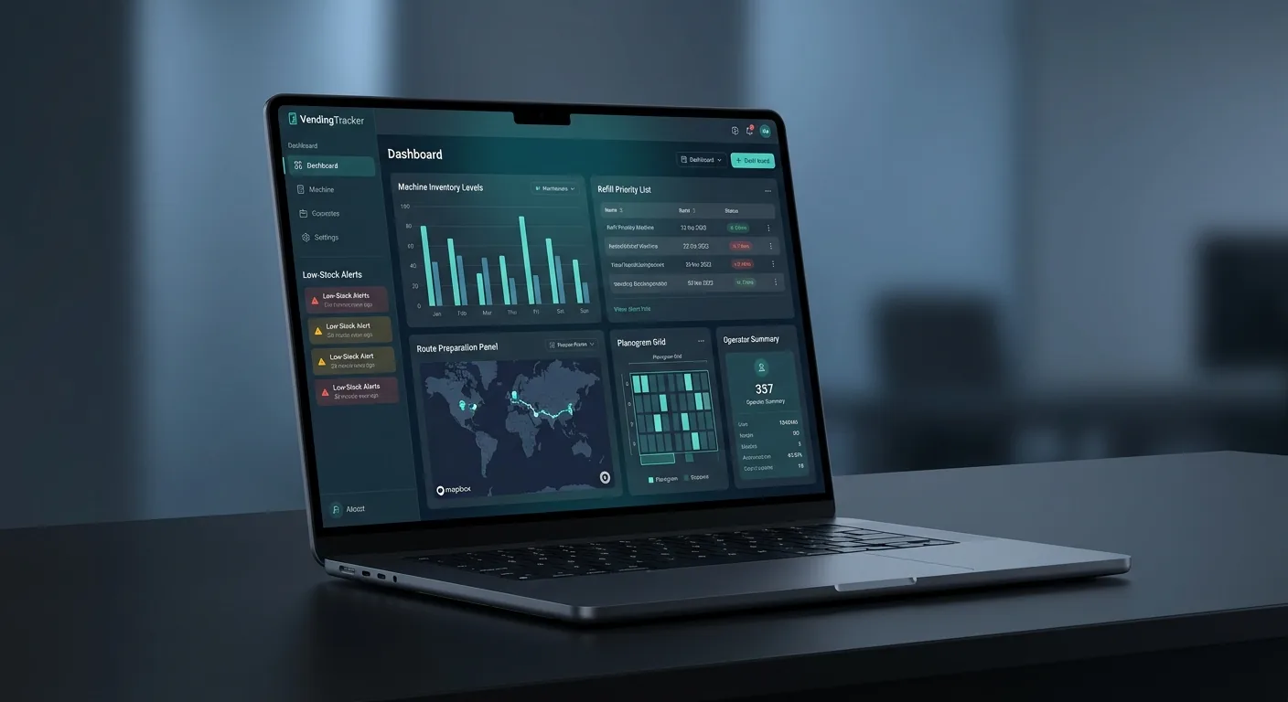 自动售货机库存与补货优先级视图