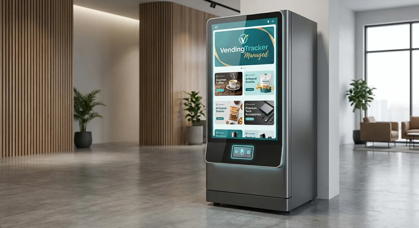 由云端管理的自动售货促销屏幕内容