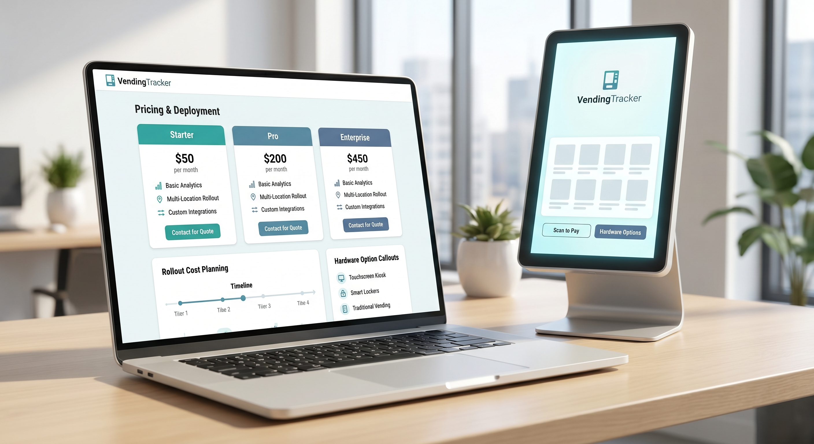 VendingTracker 价格规划工作区，用于软件与部署决策