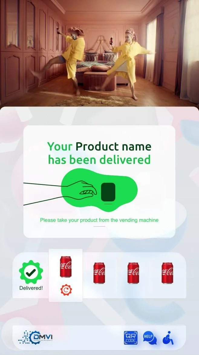 用于公共卫生部署的竖屏自动售货界面，带有远程监控与管理能力